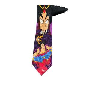 The Disney Store Aladdin Abu Jafar Flying Carpet Vintage Necktie 100% Silk